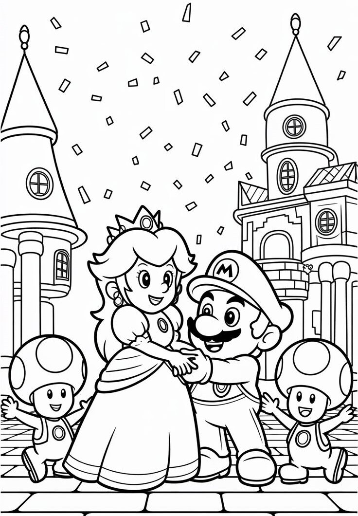 Bé mê Super Mario? Đừng bỏ lỡ bộ tranh tô màu sinh động và dễ tô này - 8