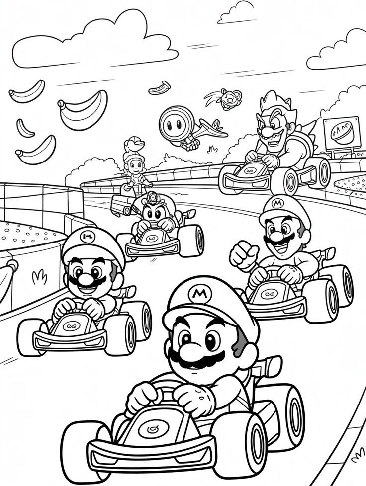 Bé mê Super Mario? Đừng bỏ lỡ bộ tranh tô màu sinh động và dễ tô này - 9