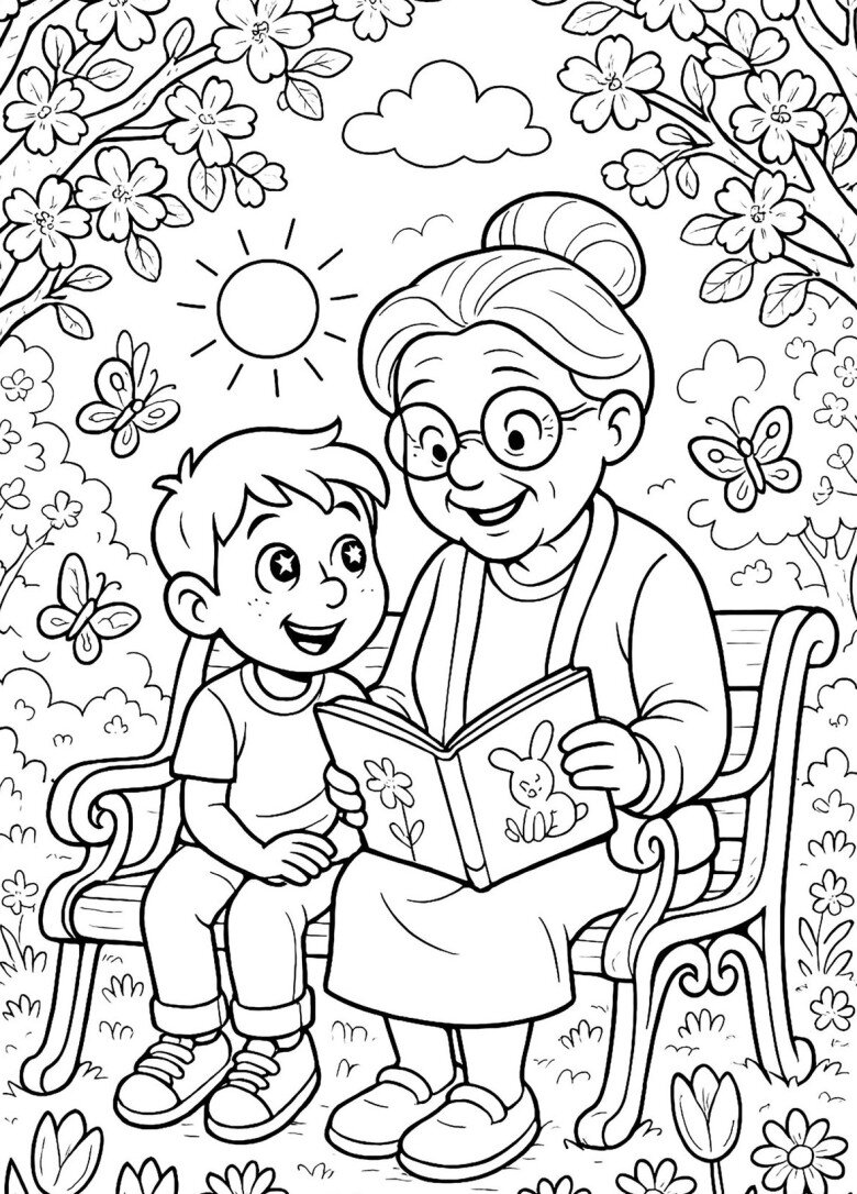 Tranh tô màu mùa Vu Lan, bé tự tay gửi món quà yêu thương đến bố mẹ - 15