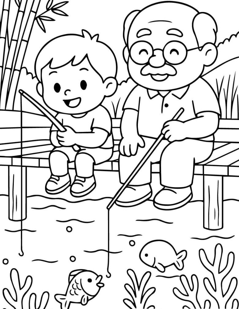 Tranh tô màu mùa Vu Lan, bé tự tay gửi món quà yêu thương đến bố mẹ - 8