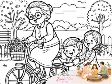 Tranh tô màu mùa Vu Lan, bé tự tay gửi món quà yêu thương đến bố mẹ