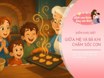 Cùng yêu thương nhưng không giống nhau tạo ra 3 điểm khác biệt giữa bà và mẹ khi chăm con