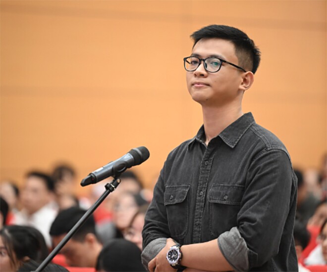 Phạm Quang Minh là người hô tên đầu tiên trong sự kiện Match Day 2026