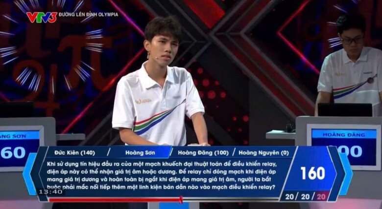 Hoàng Sơn ở phần thi về đích