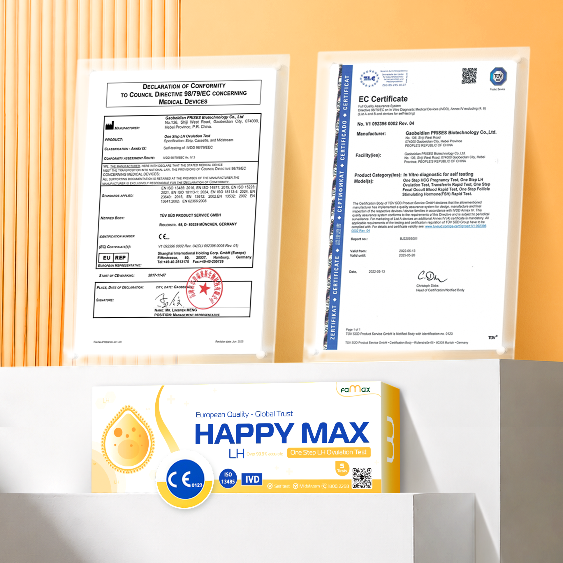 Bút thử rụng trứng Happy Max LH được sản xuất đạt chuẩn CE 0123
