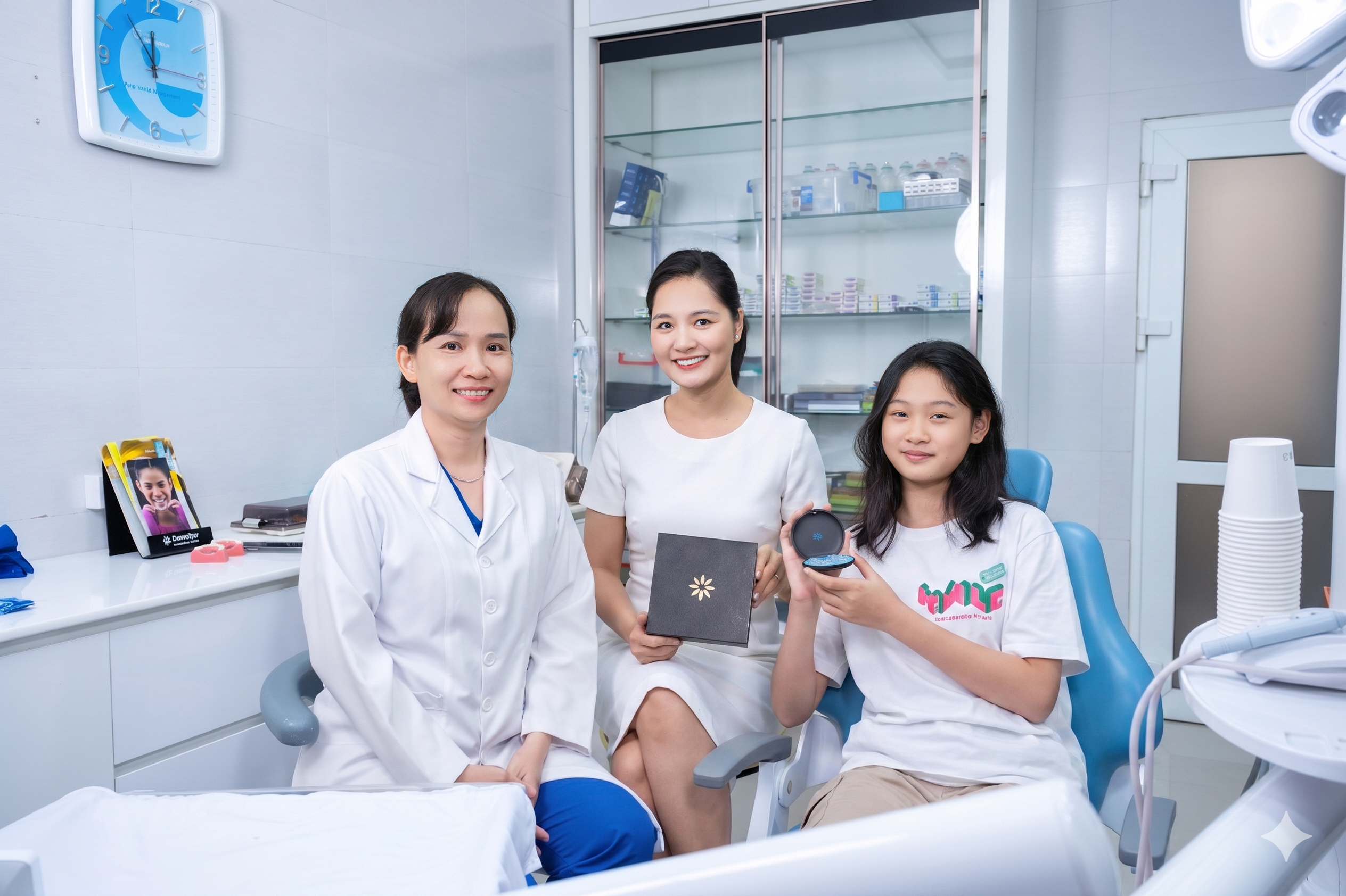 Hoa hậu đẹp nhất châu Á Hương Giang và con gái chọn dịch vụ tại Nha khoa Nụ Cười Việt