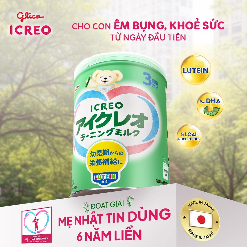 Giải thưởng “Mẹ Nhật tin dùng” trong sáu năm là minh chứng cho chất lượng vượt trội và triết lý hỗ trợ sự phát triển tự nhiên của thương hiệu sữa Glico ICREO.