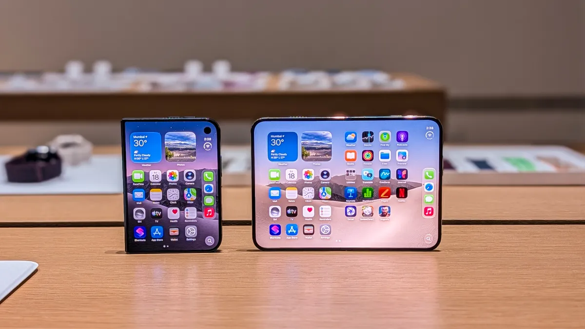 Giao diện thu nhỏ và mở rộng của iPhone Duo