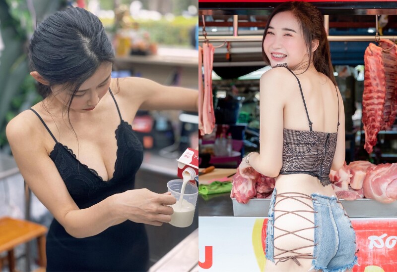 Không ít chủ quán biến quầy bán hàng thành nơi phô diễn cơ thể với váy hai dây khoét sâu, áo cắt xẻ táo bạo hay quần siêu ngắn. Khách đến vì món ăn nhưng lại rơi vào cảnh chẳng biết nên nhìn thực đơn hay né ánh mắt vì quá ngượng ngùng.