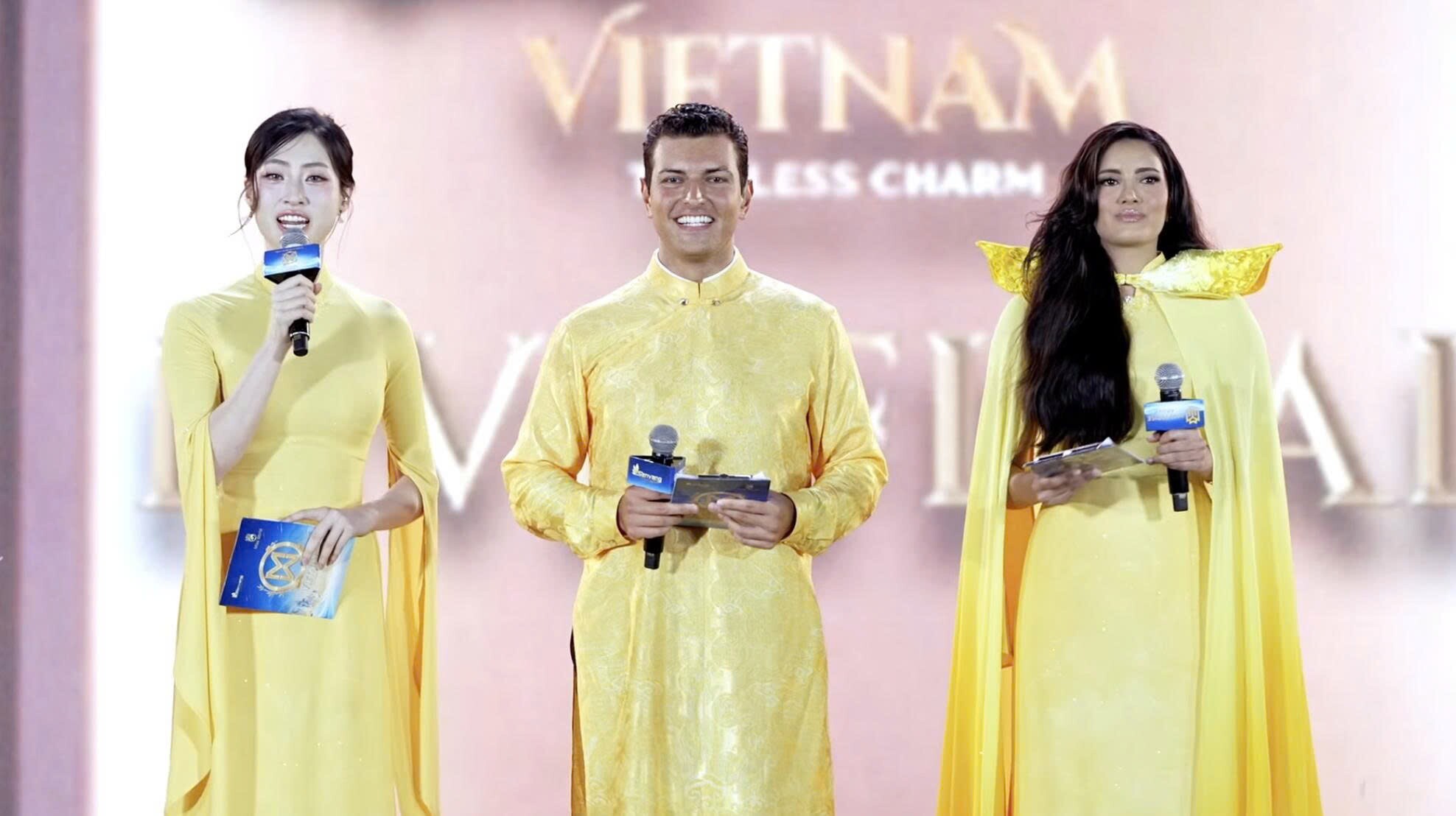 Hoa hậu Lương Thùy Linh - Mr World Danny Mejia - Miss World 2016 Stephanie Del Valle đảm nhận vai trò MC.