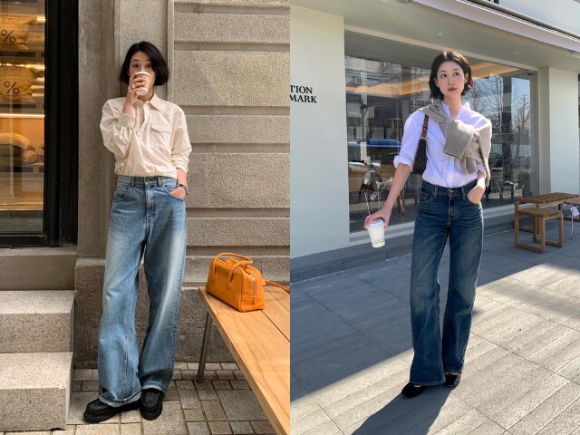 Sự kết hợp giữa áo sơ mi và quần jeans giúp cân bằng nét lịch sự với vẻ năng động. Outfit này phù hợp cho những ngày muốn làm mới phong cách mà vẫn giữ hình ảnh chỉn chu.
