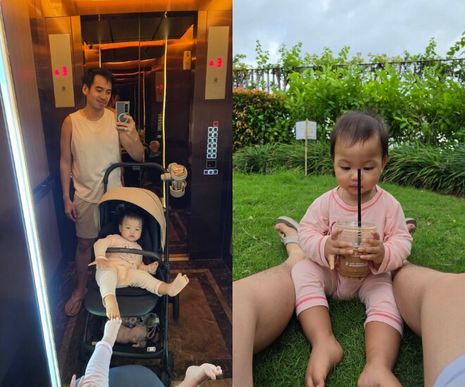 Bé Harley nhà HHen Niê được bố cho lăn lê bò lết khắp nơi. 