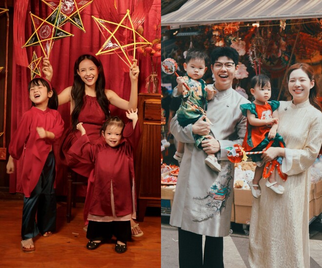 Áo dài cách tân giúp chị em vừa duyên dáng vừa trẻ trung khi chụp ảnh Trung thu. Ưu tiên màu sáng, phom gọn và họa tiết nhẹ để nổi bật giữa phố đèn lồng.