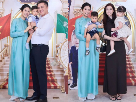 Hoa hậu Ngọc Hân mở tiệc thôi nôi linh đình cho quý tử, Đỗ Mỹ Linh và dàn sao nổi tiếng đưa con đến dự