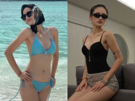 Hoa hậu Ý Nhi khoe chân dài miên man, nhan sắc sau 3 năm đăng quang ngày càng "lên hương"