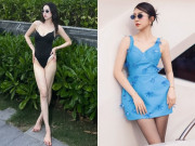 Thời trang - Á hậu Việt Nam lấy Tiến sĩ nhận 13 cây vàng, sau sinh mặc gợi cảm khoe dáng "gái một con trông mòn con mắt"