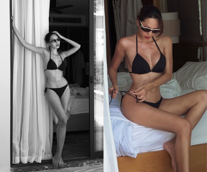 Minh Triệu khoe dáng bốc lửa khi diện bikini.