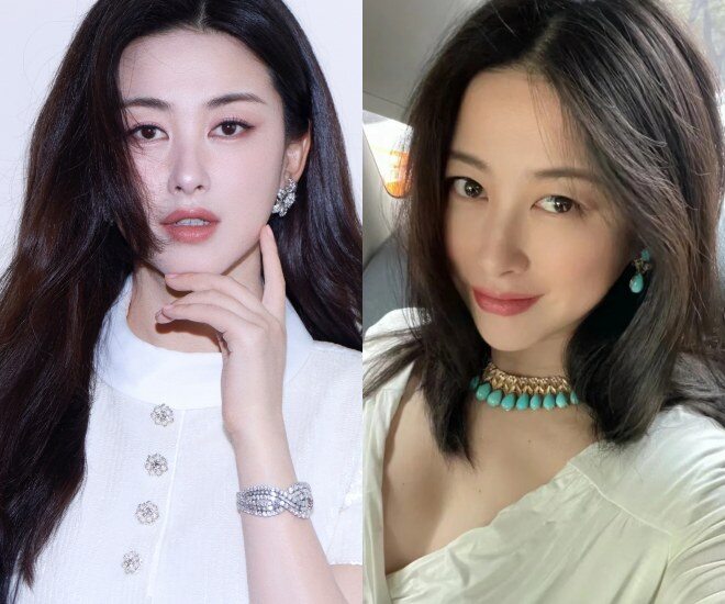 ộ trang sức ngọc lam gồm dây chuyền choker và đôi bông tai đồng điệu trở thành điểm nhấn cho diện mạo của Chu Châu. Những viên đá mang sắc xanh nổi bật kết hợp cùng chất liệu ánh vàng tạo cảm giác sang trọng, cổ điển nhưng vẫn toát lên vẻ thanh lịch hiện đại.