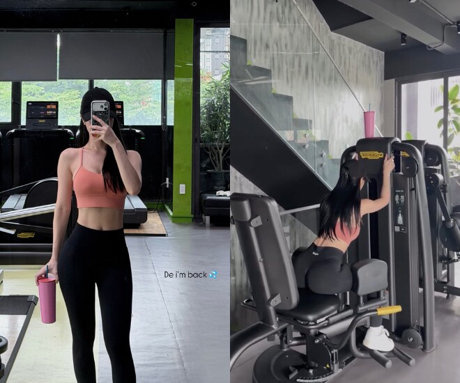 Jun Vũ khoe dáng nuột nà, đặc biệt là cơ bụng số 11 rõ nét cùng vòng ba nóng bỏng.