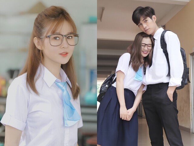 Nhan sắc của Ribi Sachi khi tham gia đóng phim học đường.