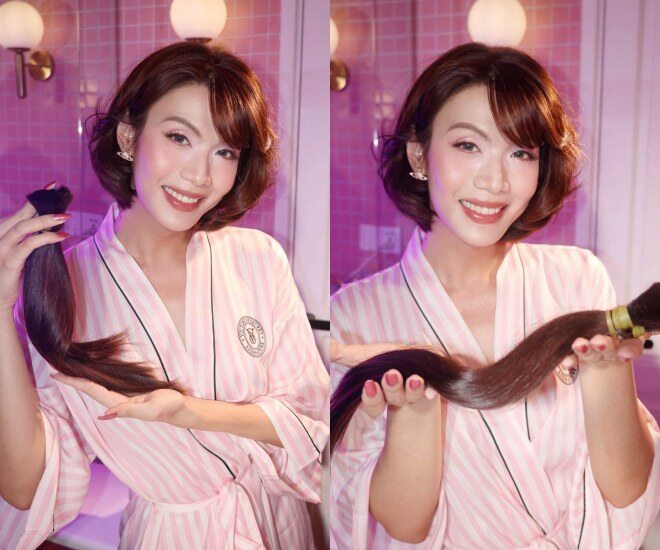 Diện mạo mới của Luna Đào sau khi hiến tóc tặng bệnh nhân ung thư.