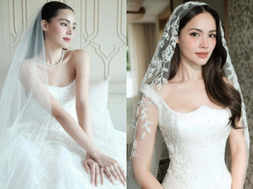Thời trang - 4 đầm tôn vóc mỹ nhân đẹp nhất Thái Lan trong ngày cưới