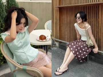 Trang phục dạo phố hè của Hoàng Thùy Linh