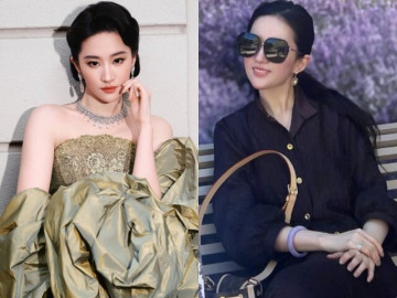 "Thần tiên tỷ tỷ" Lưu Diệc Phi mê mẩn chiếc vòng ngọc màu tím, phối đơn giản vẫn sang ngút ngàn
