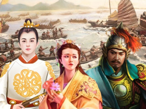 Ba người nhà họ Dương: Là cha, vợ và em của vua Ngô Quyền, có công đánh giặc Nam Hán trên sông Bạch Đằng trong sử Việt