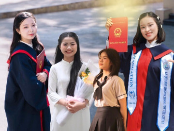 4 nữ sinh đỗ Học viện Quân y với 30/30 điểm