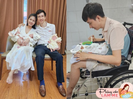 Cặp vợ chồng khiếm khuyết Quảng Ngãi chi 120 triệu đồng làm IVF, nhìn 3 em bé sinh ba mà ngỡ ngàng