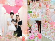 Yêu con - Có con sau 8 năm cưới, Phương Hằng làm mâm cúng thôi nôi cho bé gái hoành tráng, đẹp như tranh