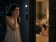 Yêu con - Con gái tiểu học ở nhà hàng xóm chơi rất lâu, một tối qua gọi con về, tôi ôm con vì thương