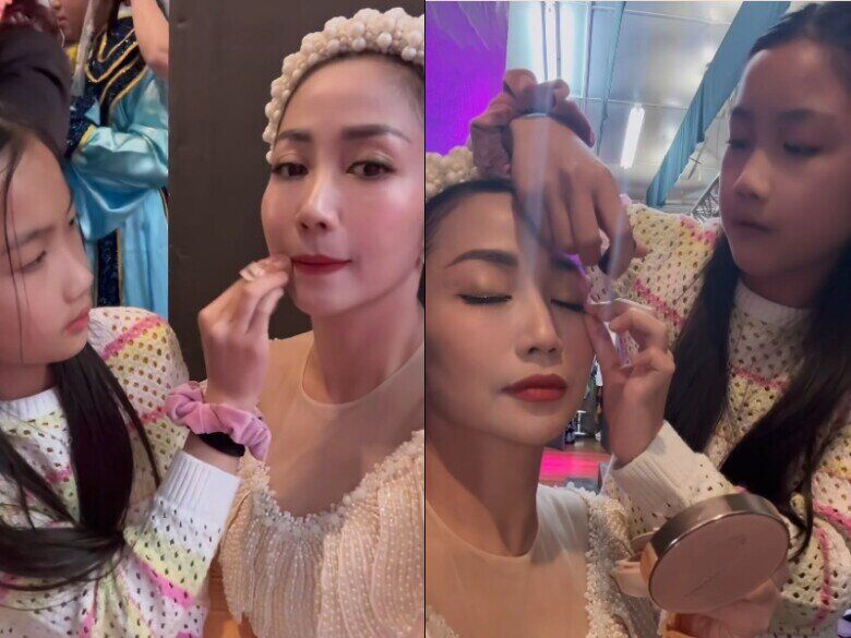 Ốc Thanh Vân đưa con gái quay lại Úc, ái nữ 13 tuổi làm trợ lý của mẹ, dậy thì cao lớn, xinh chuẩn mỹ nhân - 6