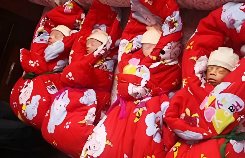 4 con sinh cùng ngày nhưng không cùng huyết thống.