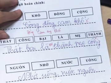 Cô giáo giao bài tập tiếng Việt hè sắp xếp thành ngữ, đáp án học sinh đưa ra khiến CĐM đọc mà cười đỏ mặt
