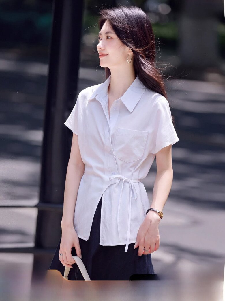 5 kiểu áo amp;#34;cứu cánhamp;#34; cho phụ nữ U40+ có mỡ bụng, mặc lên gọn dáng mà vẫn giữ phong thái thanh lịch - 6