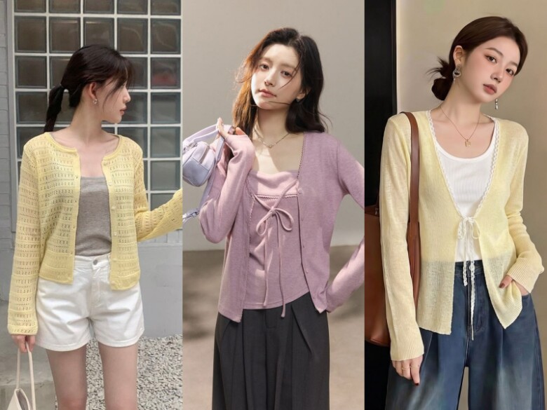 Cardigan mỏng - item chân ái cho nàng giữ vẻ thanh lịch.