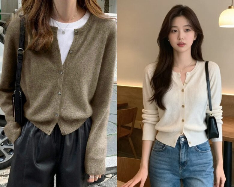Cardigan mỏng giúp chị em U40 layer nhẹ nhàng, tôn tỷ lệ cơ thể.