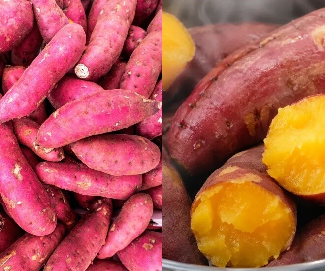 Khoai lang giàu vitamin A, C và chất chống oxy hóa, được nhiều người sử dụng trong các công thức chăm sóc da tại nhà.