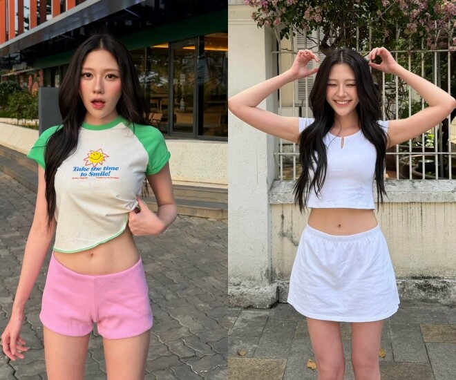 Khoảnh khắc đời thường cũng đủ giúp Uyển Ân ghi điểm với body cuốn hút.