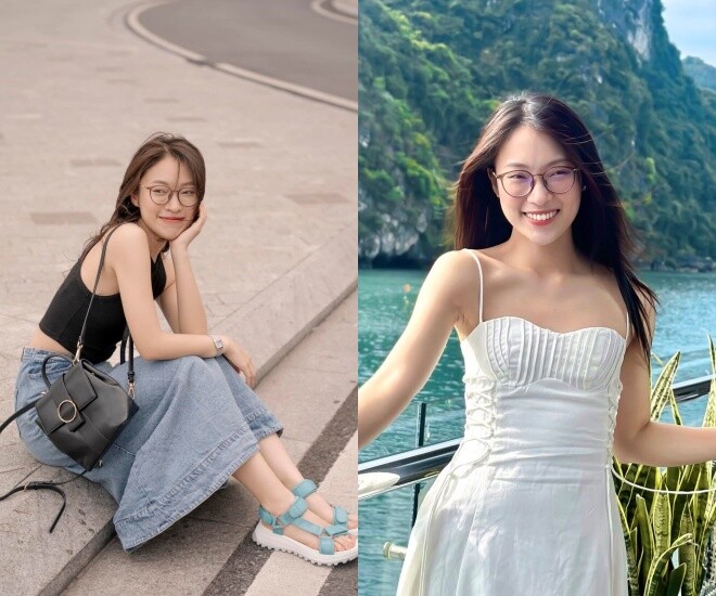 Thời trang của Khánh Vy là gợi ý cho các chị em theo đuổi phong cách nữ tính, thanh lịch.