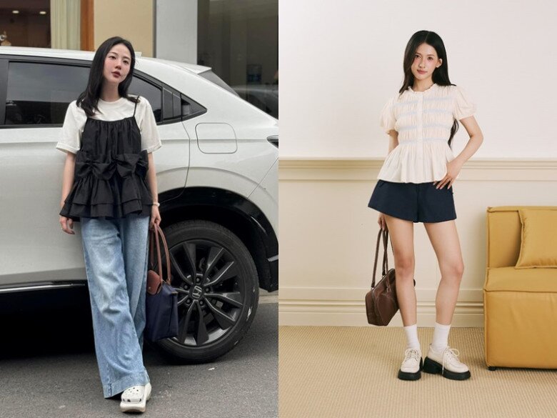 Những thiết kế có độ rũ vừa phải giúp che phần bụng hoặc phần eo chưa thon gọn. 