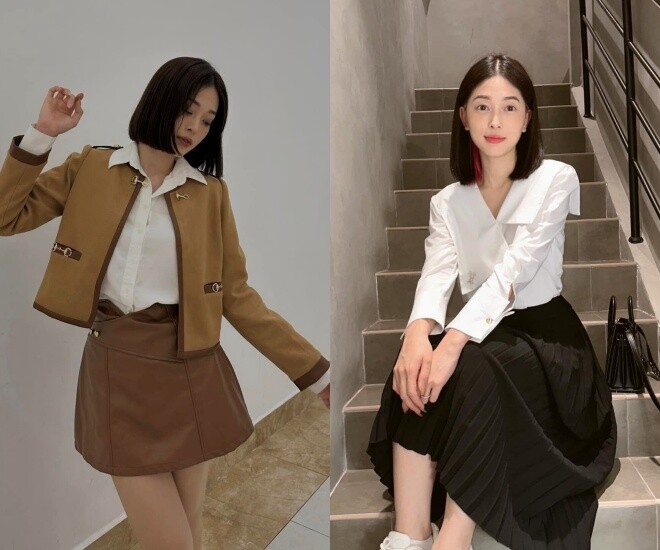 Á hậu Phương Nga ưu tiên những trang phục đơn giản, dễ ứng dụng.