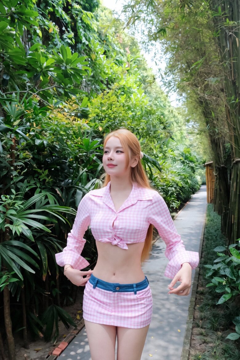 DJ Mie ghi điểm nhờ cách phối trang phục đơn giản nhưng vẫn nổi bật khi đi nghỉ dưỡng.
