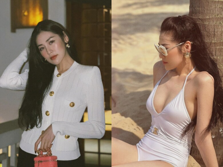 Dù đã trải qua 2 lần sinh nở, Á hậu Tú Anh vẫn duy trì phong độ mặc đẹp, nhiều lần hút mắt người nhìn.