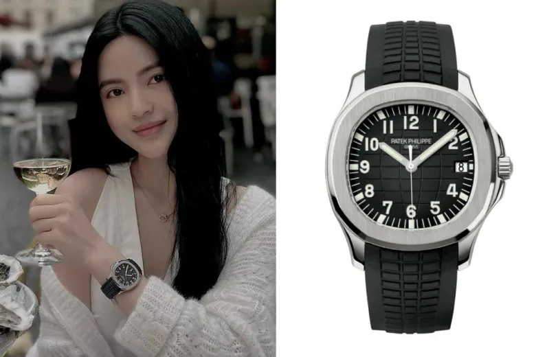 Chu Thanh Huyền thường sử dụng chiếc Patek Philippe Aquanaut 5167A-001, giá khoảng gần 700 triệu đồng. Thiết kế mang phong cách thể thao nhưng vẫn có vẻ ngoài sang trọng, được cô kết hợp với nhiều kiểu trang phục trong những dịp đi chơi, dự sự kiện hoặc xuất hiện bên chồng.