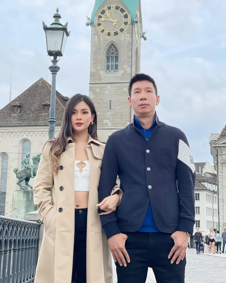 Á hậu Diễm Trang và ông xã doanh nhân kết hôn vào năm 2015.