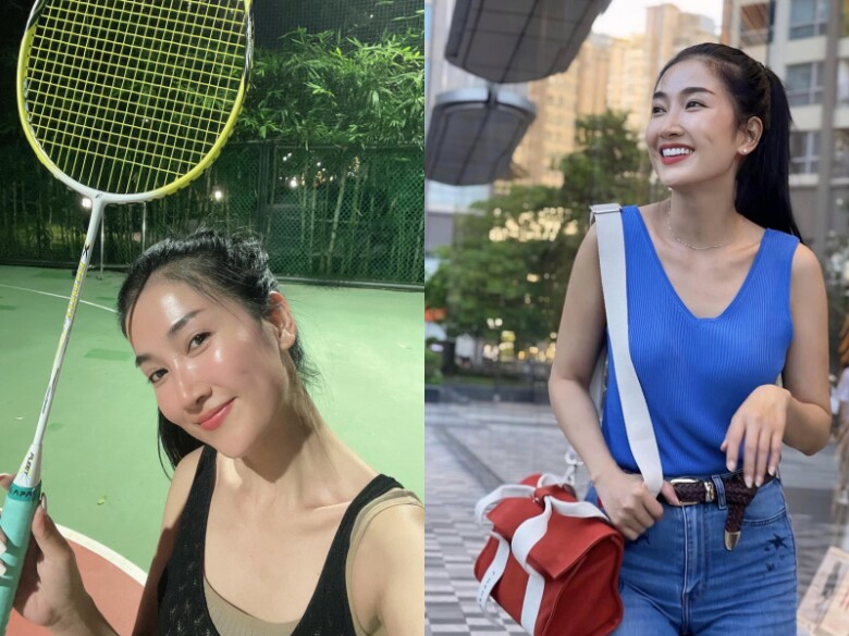 Quỳnh Lam tập các bộ môn thể chất để duy trì vóc dáng.
