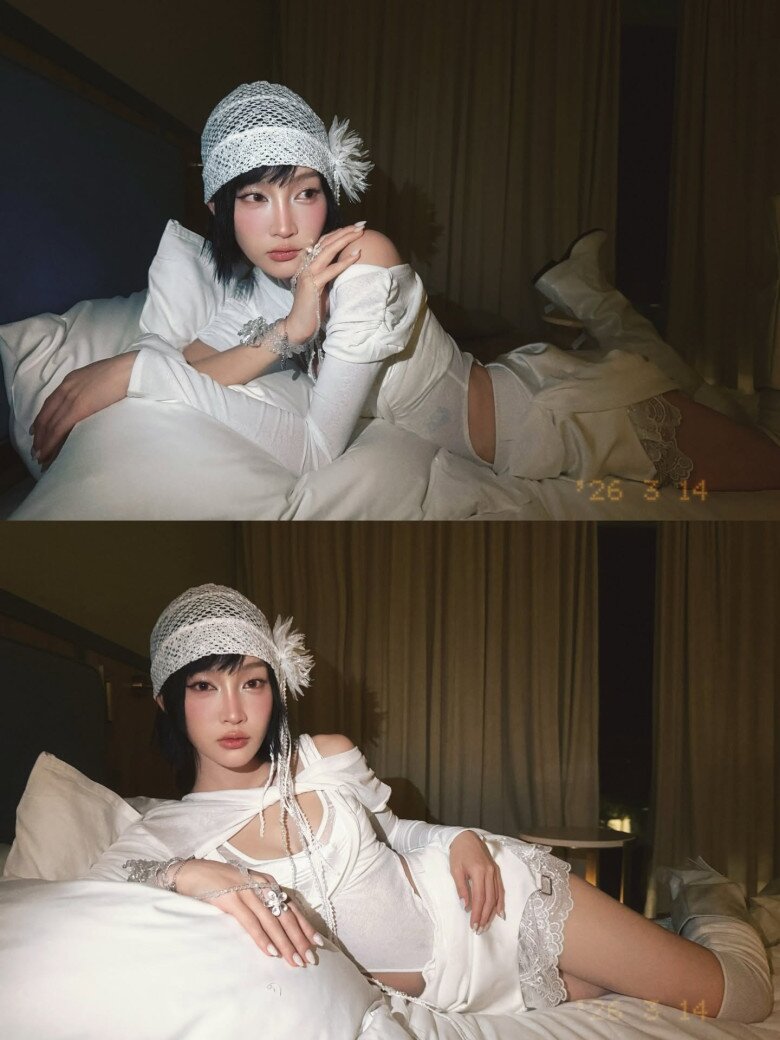 Sở hữu visual amp;#34;không góc chếtamp;#34;, mỹ nhân Vbiz chăm diện đồ ngắn cũn khoe vòng eo 57cm đầy mê hoặc - 9
